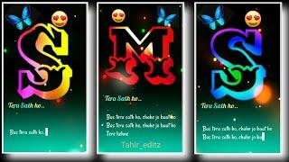 Trending colorful name art video editing with song lyrics | kinemaster name art status editing