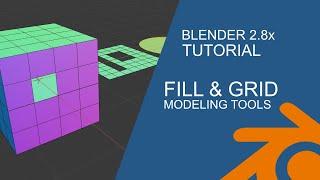Blender 2.8 Modeling Series: Fill & Grid Fill Tools