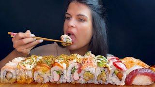 40 PIECES OF SUSHI | MUKBANG | ASMR | EATING SOUNDS