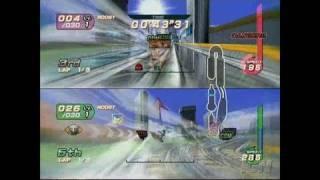 Sonic Riders GameCube Gameplay - Two-player match