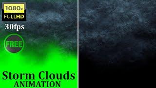 Green Screen & Black Screen Storm Clouds Animation Full HD