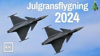 JAS 39 Gripen | Julgransflygning 2024 Stockholm