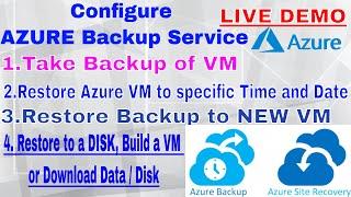 Azure VM Backup and Restore Step by Step