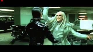 The Matrix Reloaded - Morpheus VS The Twins ( Garage Fight Scene)HD