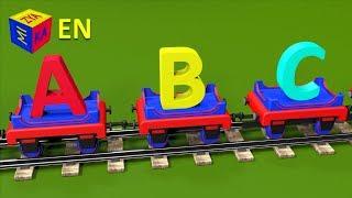 ABC song for baby kindergarten children. Learn alphabet with Choo-Choo the Train