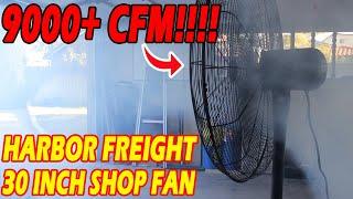 HARBOR FREIGHT Shop Fan 9000+ CFM - SO MUCH BLOW | Central Machinery | Review