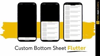 Dynamic Bottom Sheet | FLUTTER Tutorial