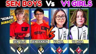 SEN Boys TenZ & Zekken Destroyed V1 Girls meL & Noia in Radiant Immortal Lobby Ranked | Valorant