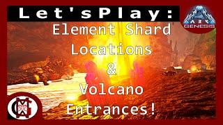 Ep. 36 ELEMENT SHARD COORDS AND VOLCANO ENTRANCE COORDS! Let's Play: Ark Genesis