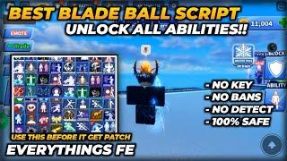 BLADE BALL SCRIPT : KAZU HUB | UNLOCK ALL ABILITIES + FE EVERYONE CAN SEE | NO BANS | MOBILE/PC