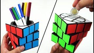 Rubik's Cube Pencil Holder and Coin Box!