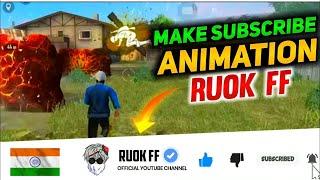 How To Make Subscribe Button Animation Like Ruok FF|Freefire Subscribe Animation|Kinemaster Tutorial