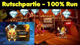 Crash Bandicoot 4 Rutschpartie 100% alle Edelsteine + perfektes Relikt + versteckter Edelstein PS4