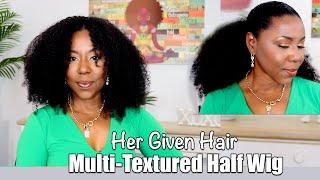 Coily Curly Multi Textured Half Wig - HerGivenHair