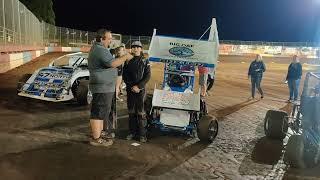 Winner Circle Interview 9/9/23 Sunset Speedway Sawyer #88