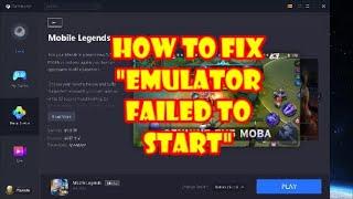 How to fix Tencent Gaming buddy emulator "Failed to start the emulator " | Mobile Legends