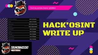 Hack'OSINT CTF 2024 Write up (English)