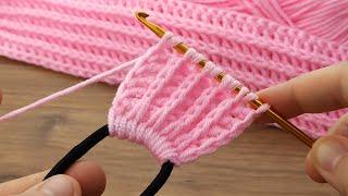 Woow...!!!! Very easy Tunisian crochet chain very stylish hair band making #crochet