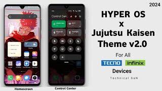 Jujutsu Kaisen x HyperOS v2.0 + Control Center For all Tecno & Infinix Devices