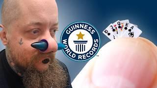 World's Biggest Nose Tunnel & Smallest Playing Cards | Records Weekly - Guinness World Records