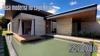 Casa moderna e funcional, 4 suítes, 483m² na QI 9 Lago Norte em Brasília #casalagonorte #lagonorte