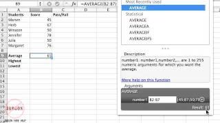 Introduction to Functions in Excel for Mac