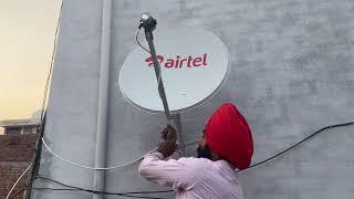 Installation Of Airtel HD Box | Complete Setup Airtel Dish Installation | Technical Gurpreet