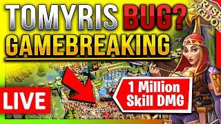 Tomyris BUG? GAMEBREAKING 1Mil Skill-DMG - Rise of Kingdoms ROK Fleisch