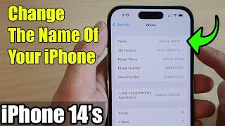 iPhone 14's/14  Pro Max: How to Change The Name Of Your iPhone