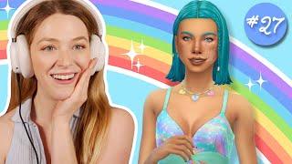 giving my sim a RAINBOW teen makeover | Not So Berry Blue #27