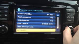 Nissan qashqai 2014 connect - hidden secret DIAGNOSTIC / TEST / SERVICE MENU