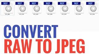 How to Convert RAW to JPEG in Photoshop CC, CS6 | Photoshop Tutorial Raw to JPEG