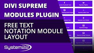 Divi Supreme Modules Free Text Notation Module Layout 