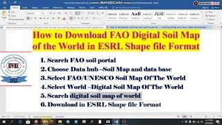 How to Download FAO Digital Soil Map of the World in ESRL Shape file Format?