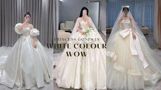 Very Beautiful and Gorgeous Princess Gones in white colour | Bridal dress gone for wedding