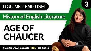 UGC NET English June 2025 | Age of Chaucer | History of English Literature