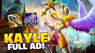 KAYLE TOP FULL AD TA MUITO FORTE COM ESSA BUILD - LOL WILD RIFT