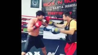 Frank Grillo & Chris Van Heerden Boxing training