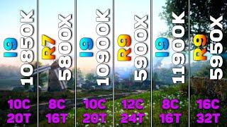 i9 10850K vs R7 5800X vs i9 10900K vs R9 5900X vs i9 11900K vs R9 5950X | PC Gaming Tested