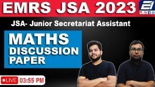 EMRS JSA 2023 || EMRS JSA Math Paper Solution & Analysis 2023 ||