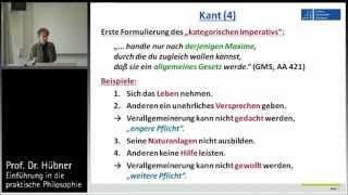 Praktische Philosophie 8a: Deontologie - Kant (3)