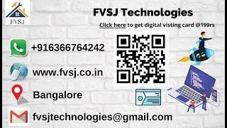 Paperless Digital Visiting card @199 rs by FVSJ in 2020