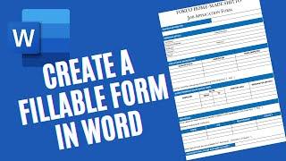 How to Create a Fillable Form in Word | Microsoft Word Tutorials