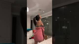 @bhadbhabie twerking in a towel on TikTok