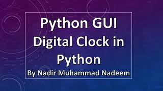 Digital Clock in Python|Using Date Time Function|tkinter