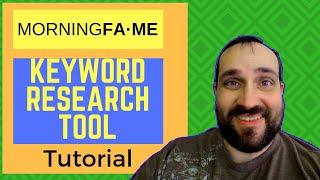 MorningFame Keyword Research Tool