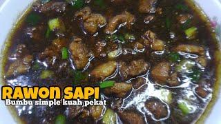 kuahnya enak dan pekat..cara beda masak rawon daging sapi bumbu instan spesial