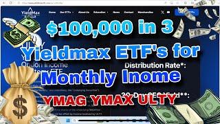 Putting $100,000 into YMAG, YMAX ULTY for Huge Monthly Income with High Yield ETF