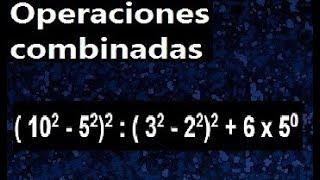 Operaciones combinadas con exponentes (potencias) , divisiones y paréntesis con negativos