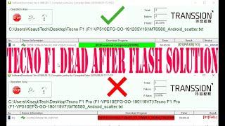 Firmware For Device Tecno F1 solution Fix dead boot after flash 100%